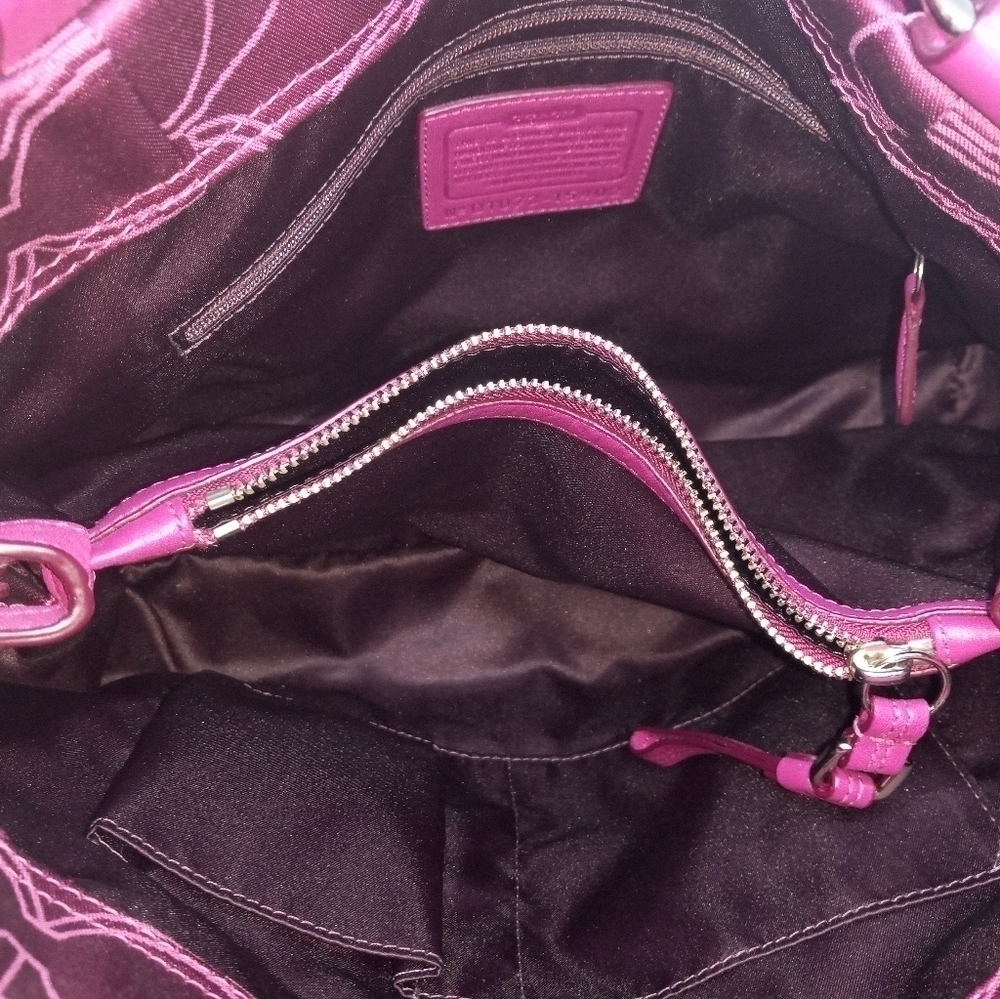 🖤Rare Coach Berry op art jacard signature satchel/tote - Picture 8 of 11